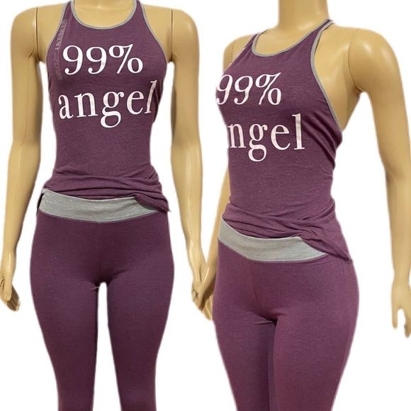 Victoria’s Secret 99% Angel super soft tank & pants pajama large - Picture 8 of 10
